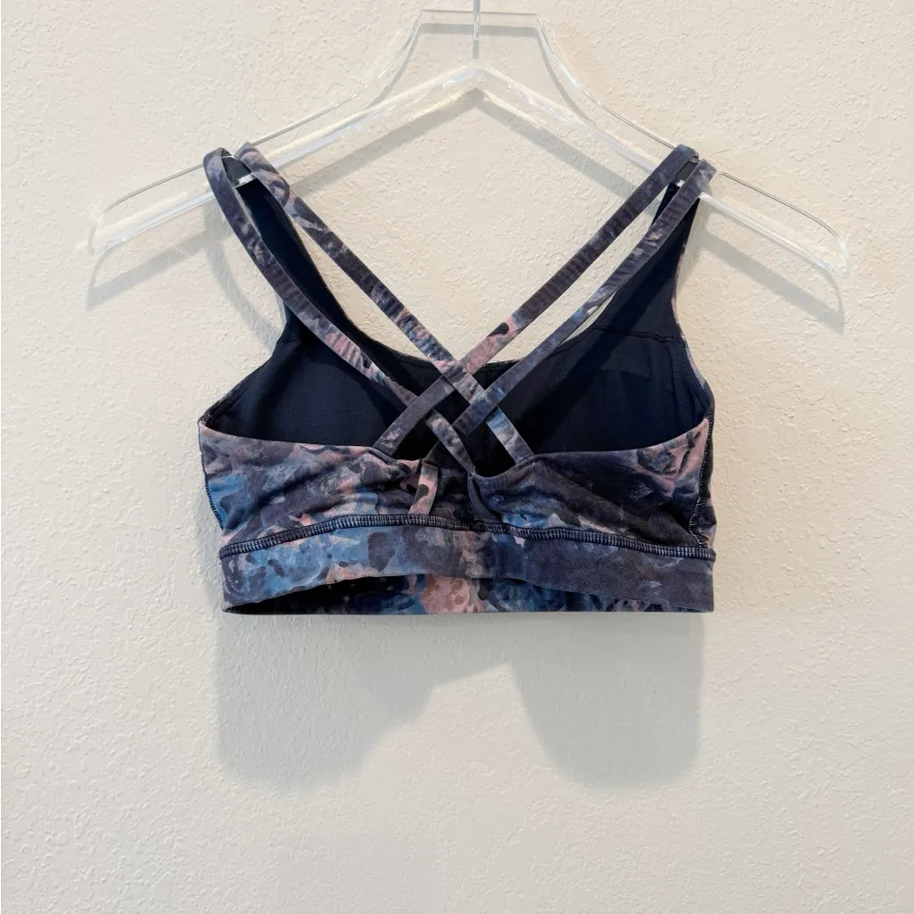 LULULEMON Energy Bra‎ in Moody Mirage Bark Berry Deep Navy / Naval Blue size 4 - Image 2