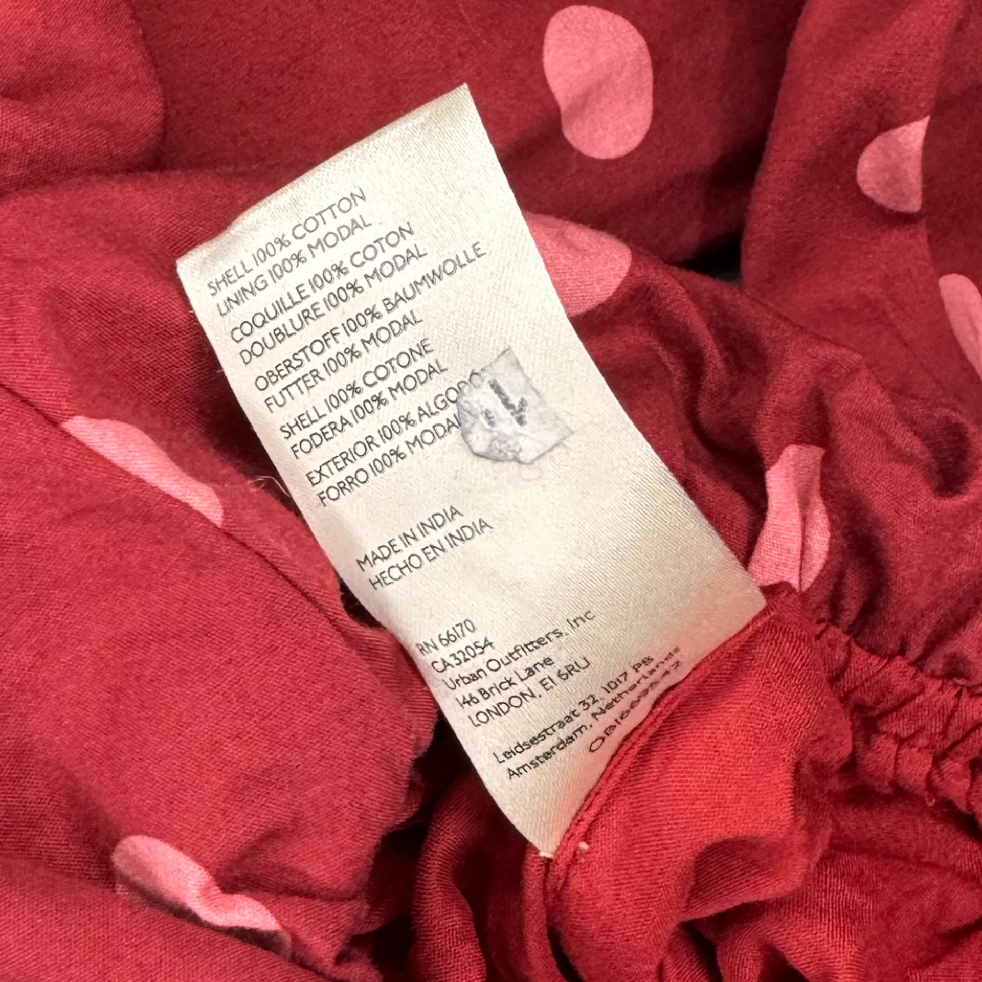 Maeve by Anthropologie Popplin Bubble Blouse Polka Dot Shirt Pink Red X Small - Image 7