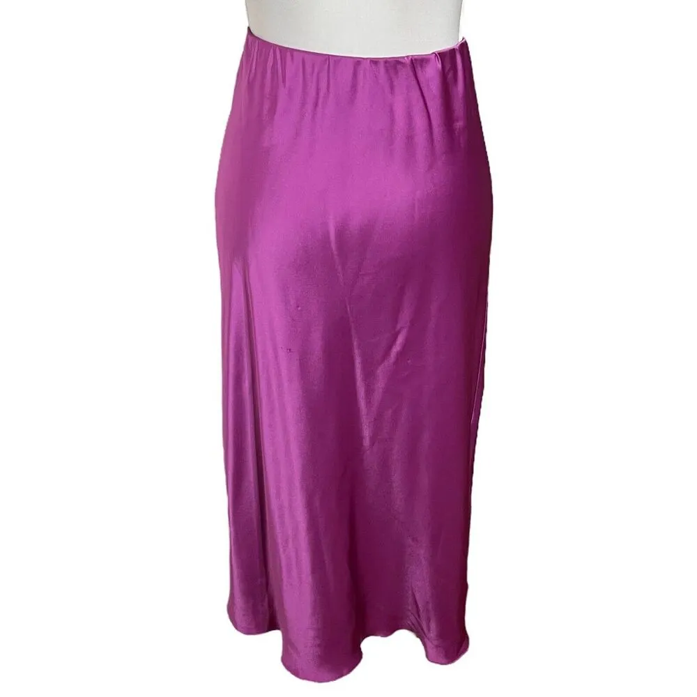 Nanushka Zarina Slip Skirt Women’s Size M Pink Satin A - Image 3