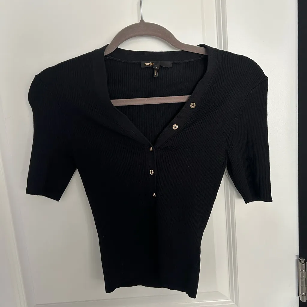 Maje  Short Sleeve Sweater - Image 2
