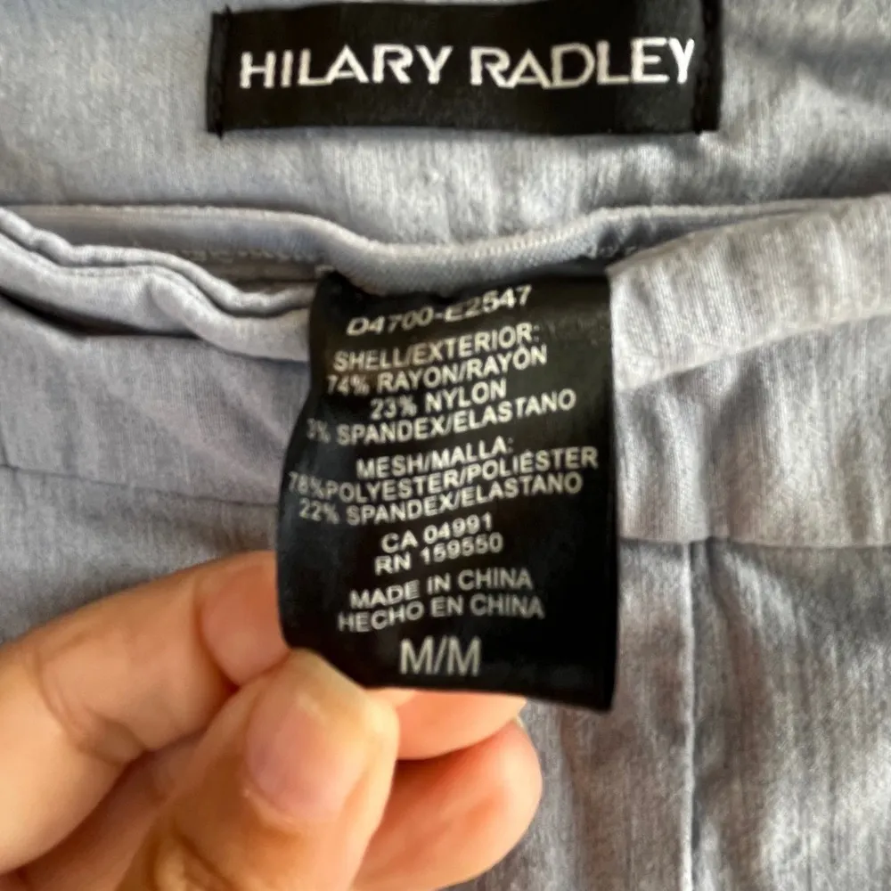 HILARY RADLEY Cropped Blue Chino Pants Business Casual Trousers Classic Minimal - Image 8