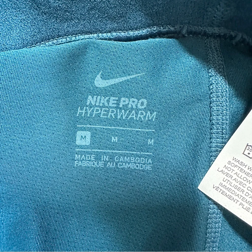 Nike Pro Hyperwarm Women’s Velour Tight Legging BV5562-347 in Midnight Teal M - Image 10