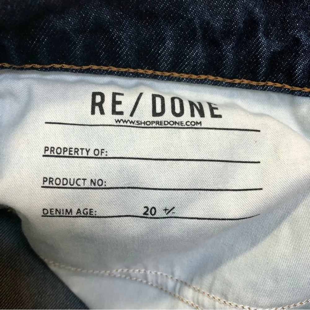 NWT RE/DONE 70s Low Rise Flare Jeans Dark Wash Heritage Rinse Flares size 31 - Image 11