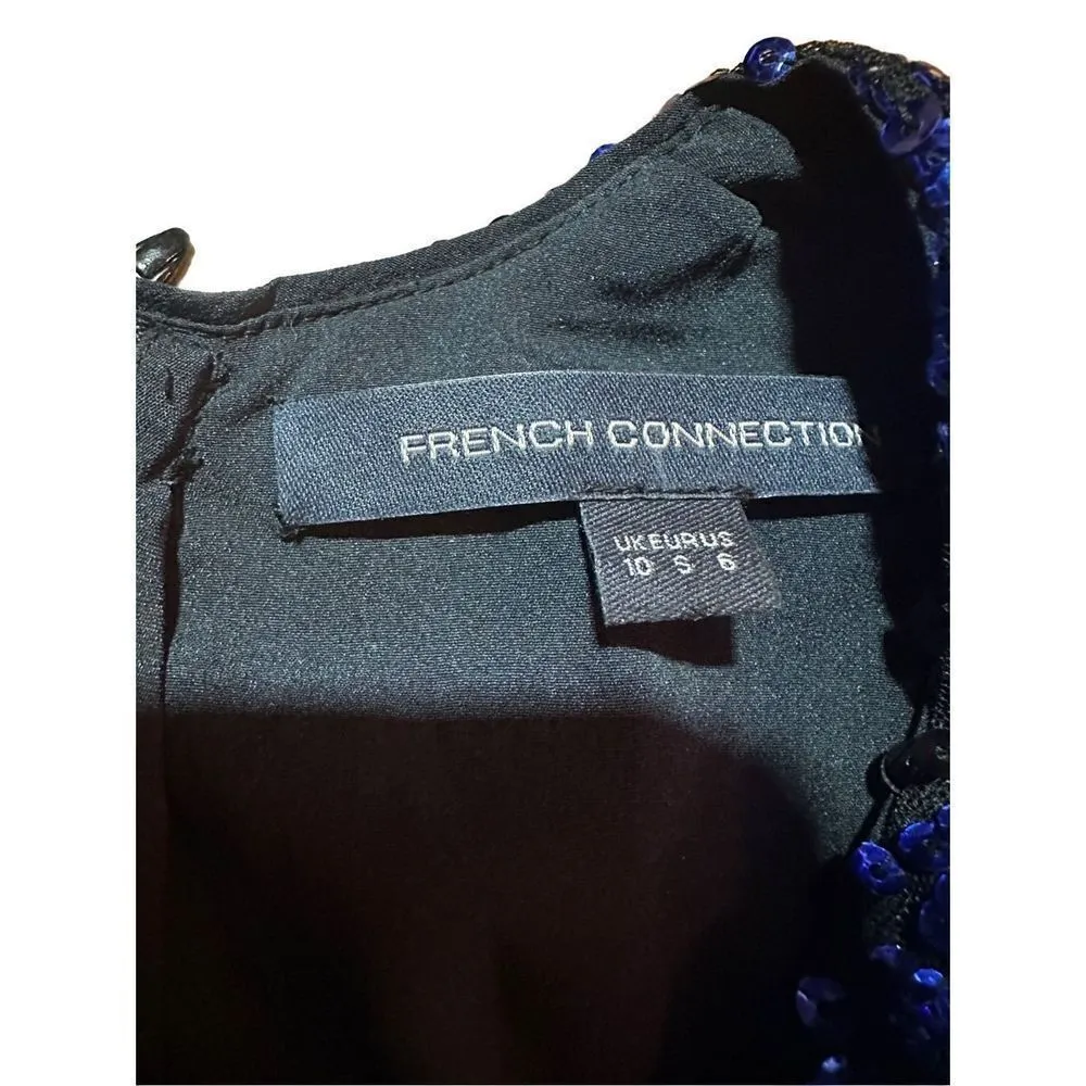French Connection Deniz Embellished Mini Dress in color Surf The Web sz 6 - Image 10