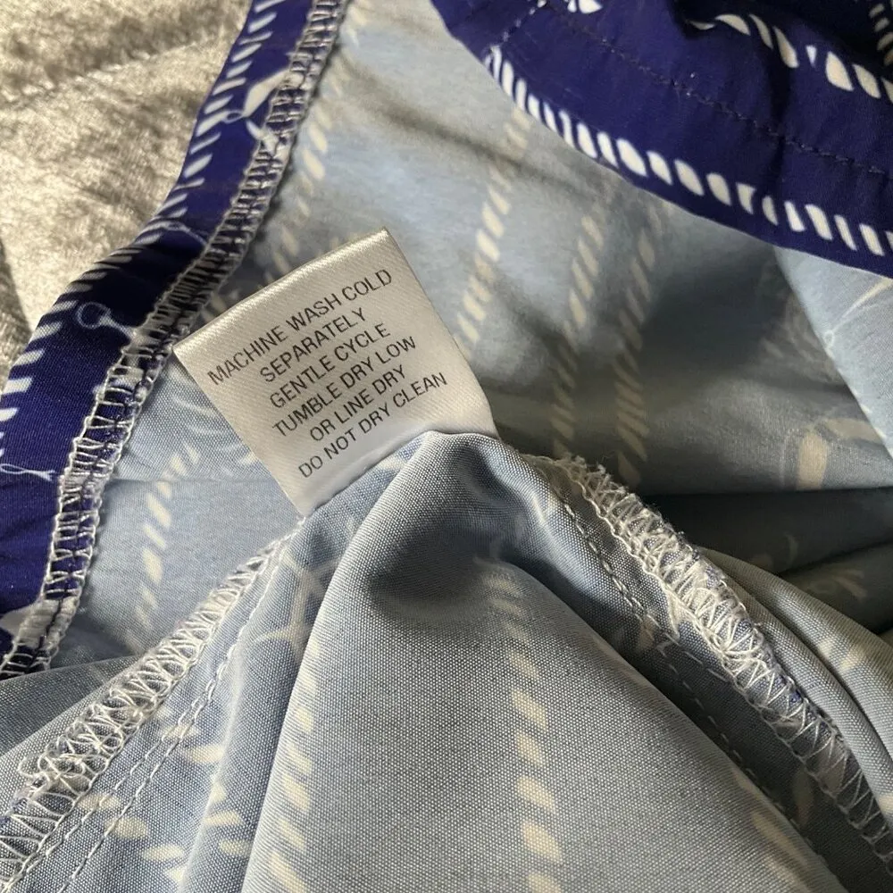 Kaeli Smith Nautical Print Navy Blue Dress S resort wear cruise vacation coverup - Image 4