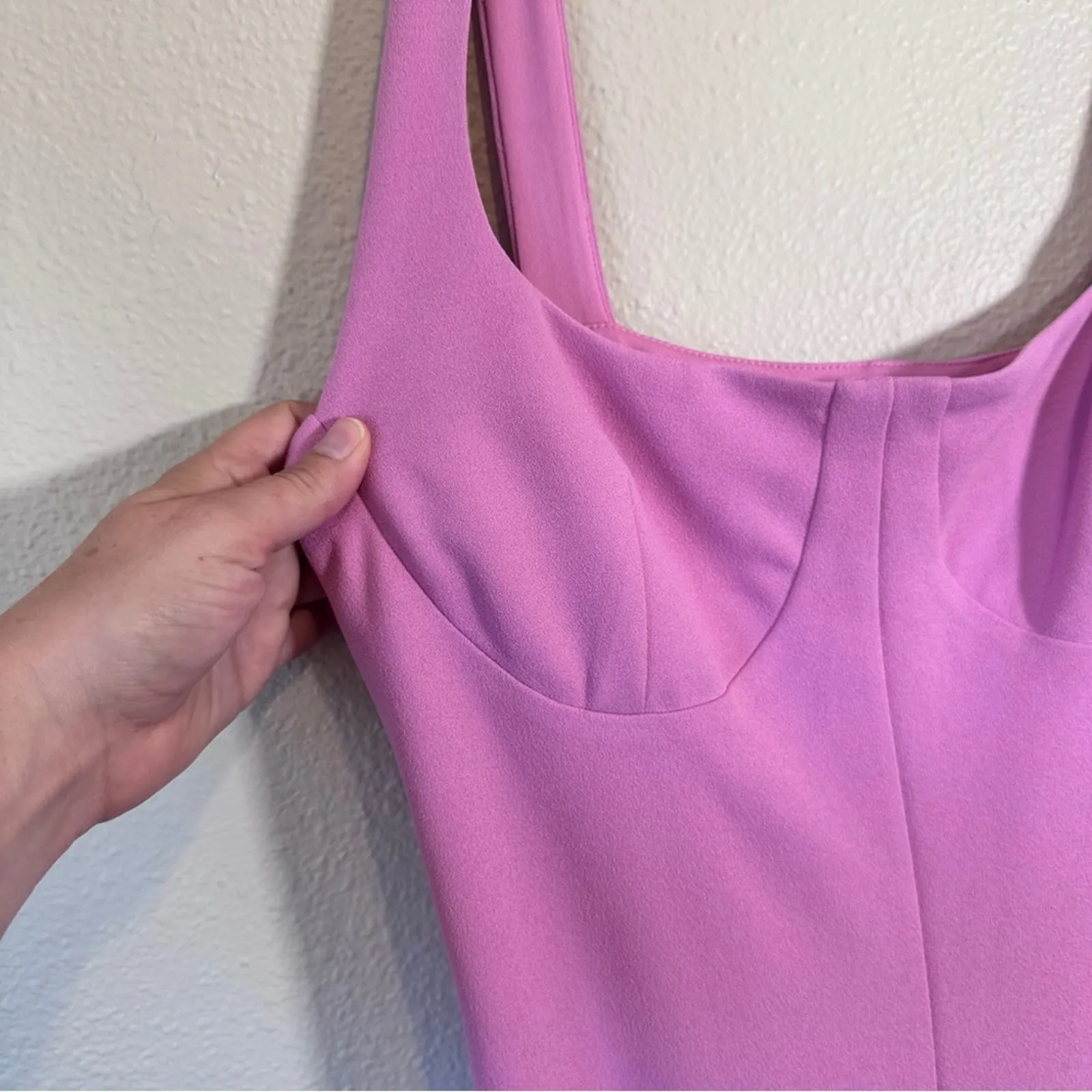 Wayf Purple Sleeveless Midi Dress Womens L Formal Bridesmaid High Slit Spring - Image 8