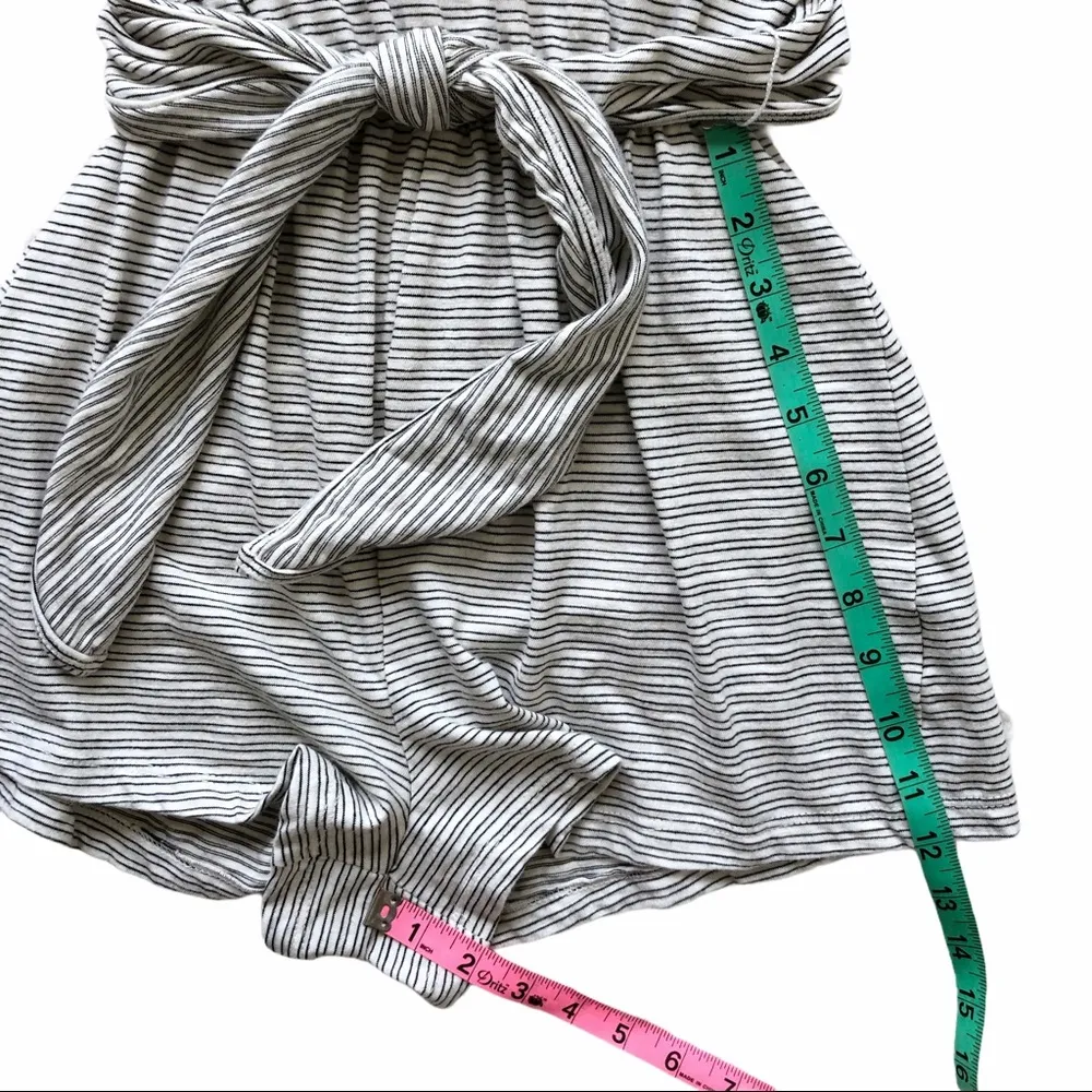 Lush Nordstrom Tie Front Romper Stripe Shorts XS - Image 6