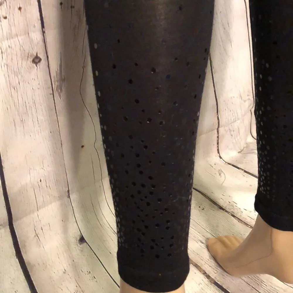 Me Moi Black Footless Tights Sequins S/M - Image 7