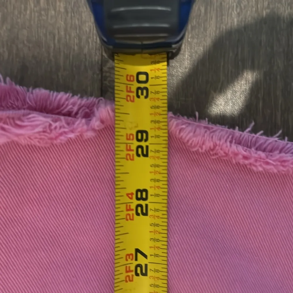 & MERCI Pink Denim Overalls Size M 100% Cotton Barbiecore Summer Trendy Raw Hem - Image 15