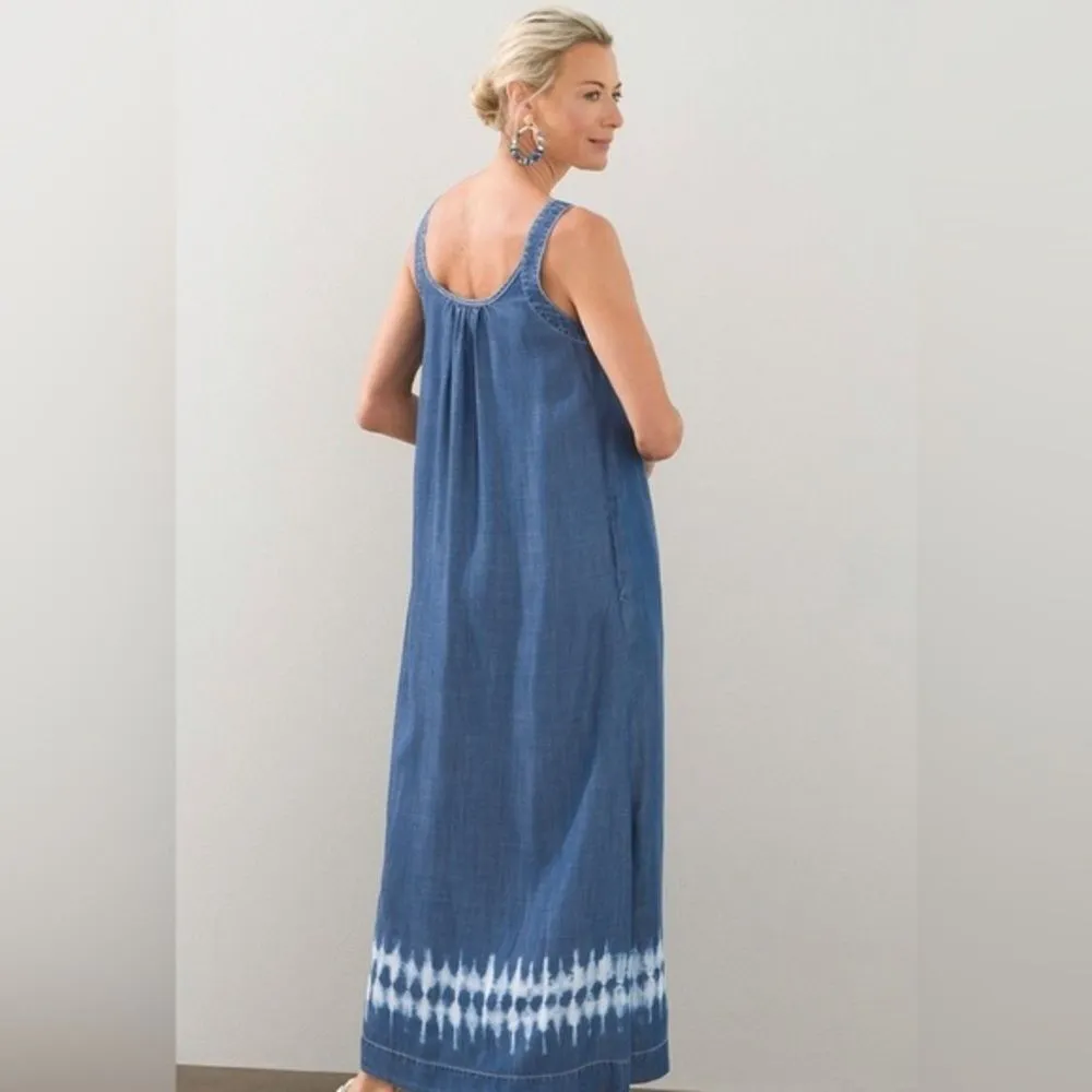 Chico's Tencel Tie Dye Tank Dress Chico's Size 00 / US Standard Size 2 NWT Comfy - Image 3