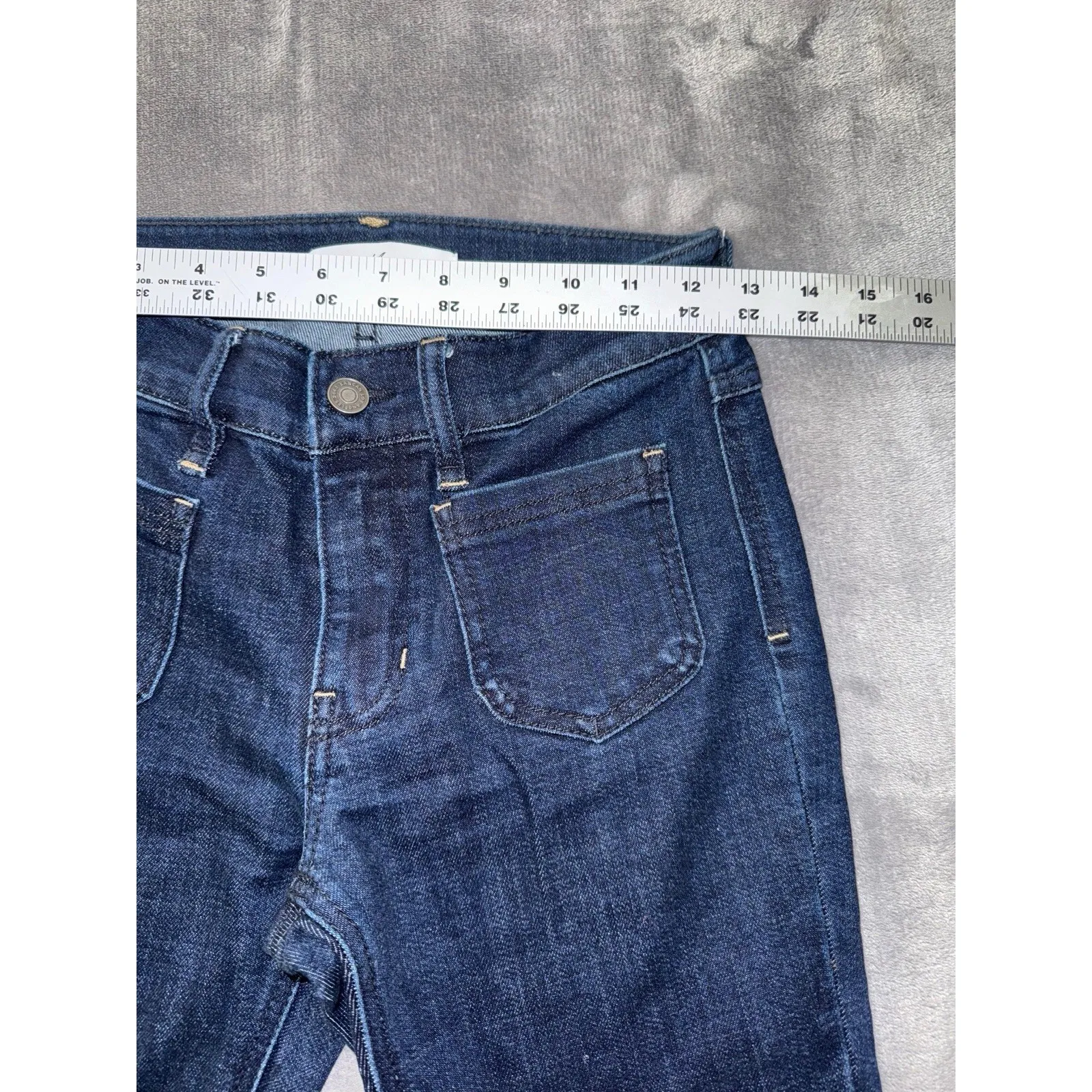 KanCan Women's Wide Leg Stretch Denim Dark Wash Jeans Blue Size 25 - Image 6