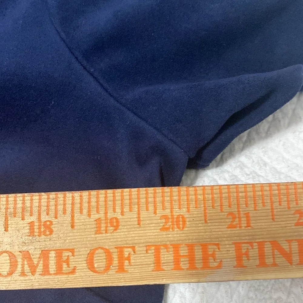 Eliza J Faux Suede Lace-Up Short Sleeve Lined Shift Dress Business Navy 14 - Image 3