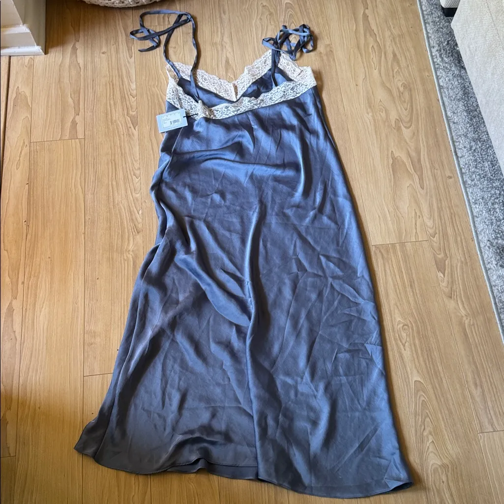 Hatch The Lace Slip Dress Blue Size undefined - Image 4