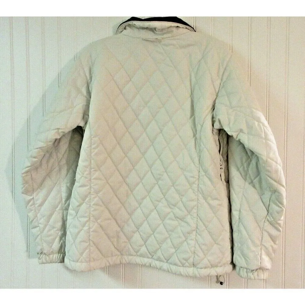 COLUMBIA JACKET VERTEX OFF WHITE WITH BLACK COLLAR SIZE MEDIUM - Image 2
