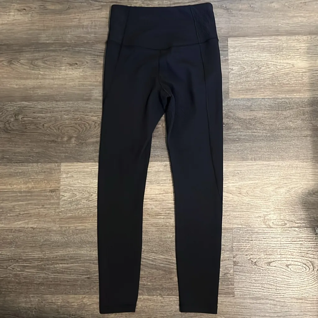 Athleta Synergy Rib 7/8 Tight Black High Rise Leggings - Small - Image 6