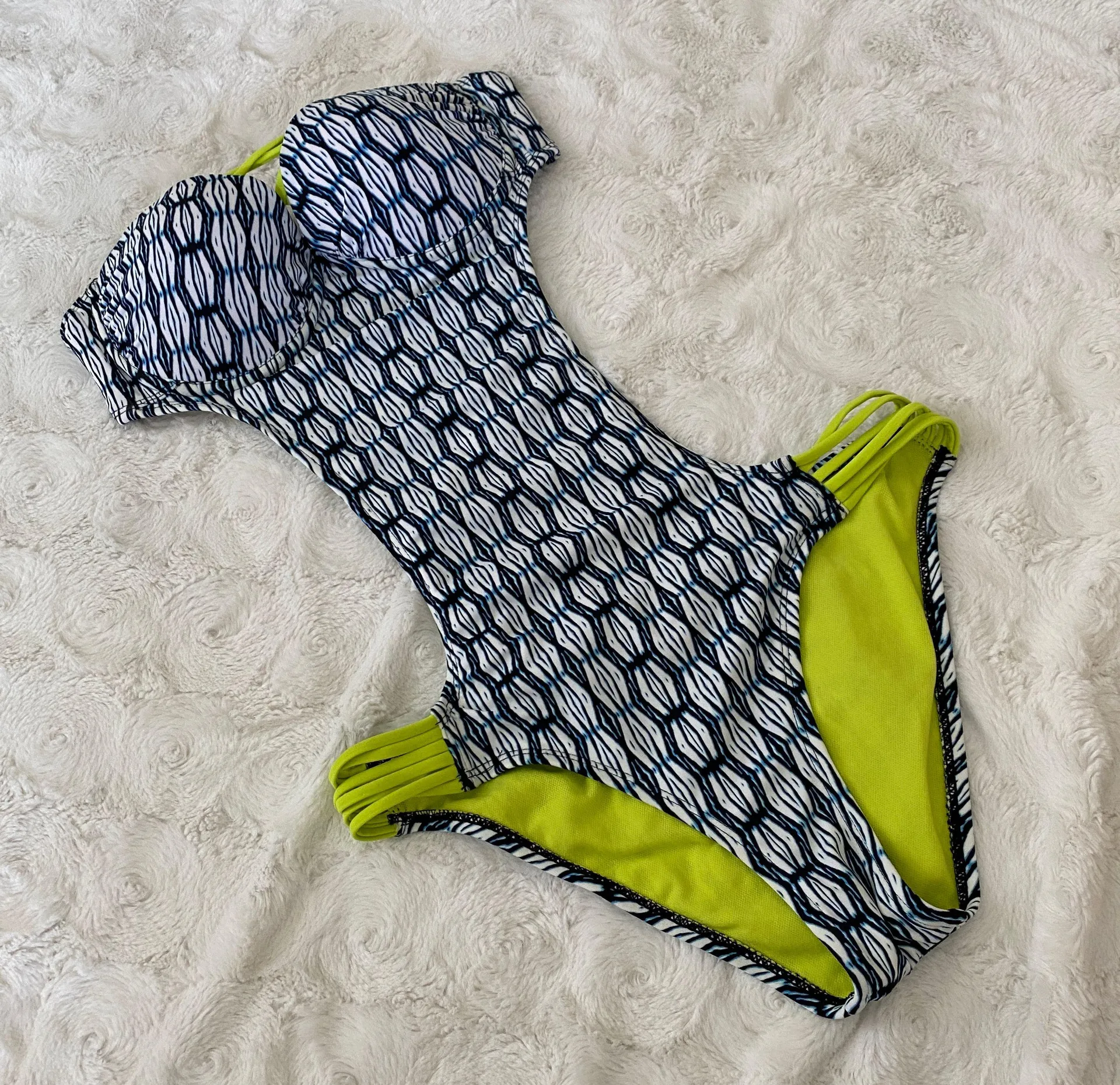 Junior Womens Strapless Monokini 1 Piece Swim Suit - Image 2