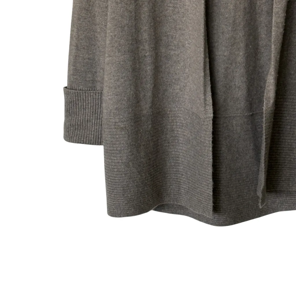 ST. Tropez West 2ply cashmere Gray Hooded cardigan Sweater M - Image 11