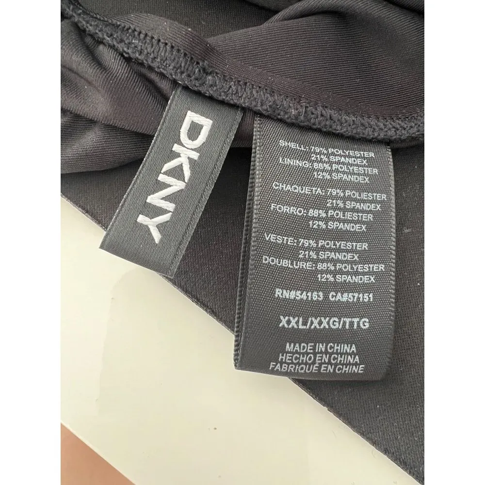 Womens DKNY Twist-Front Bikini Top Black XXL 50+ UPF/SPF Sun Protection - Image 7