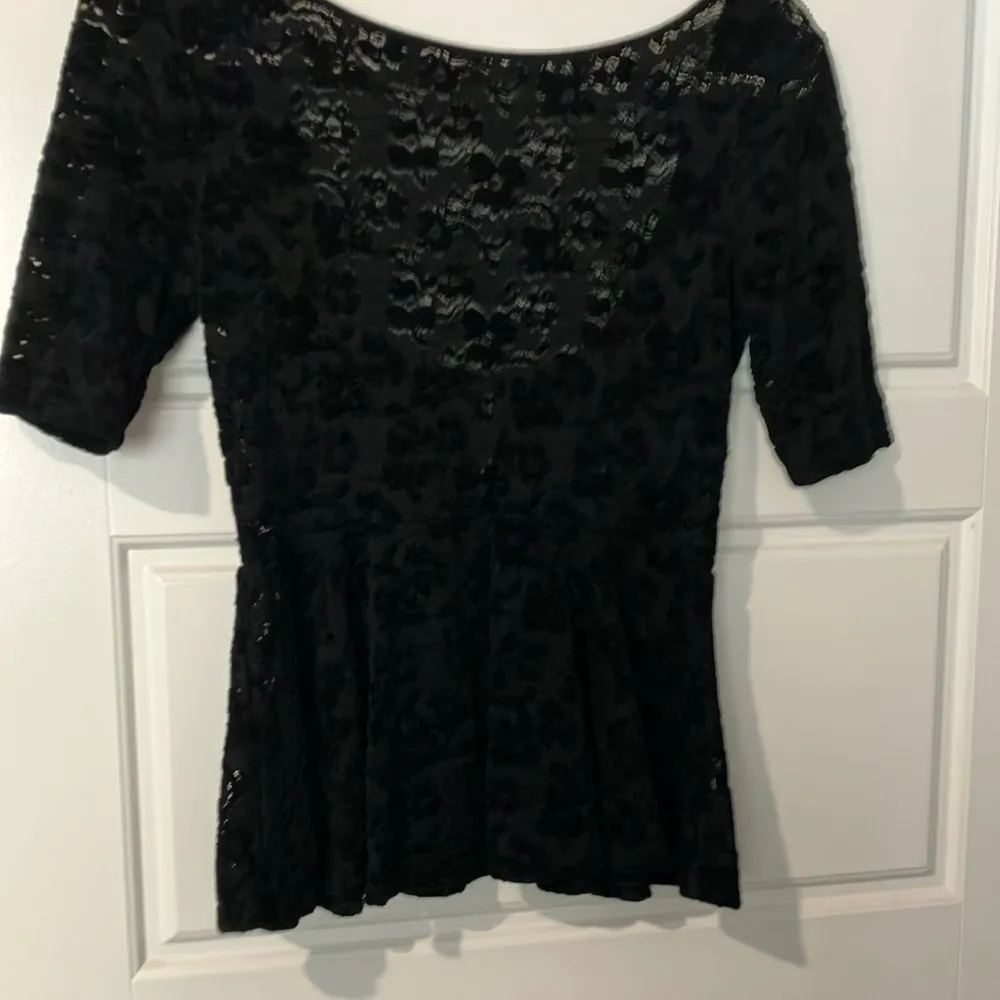 Free people Black Lace peplum Top - Image 5
