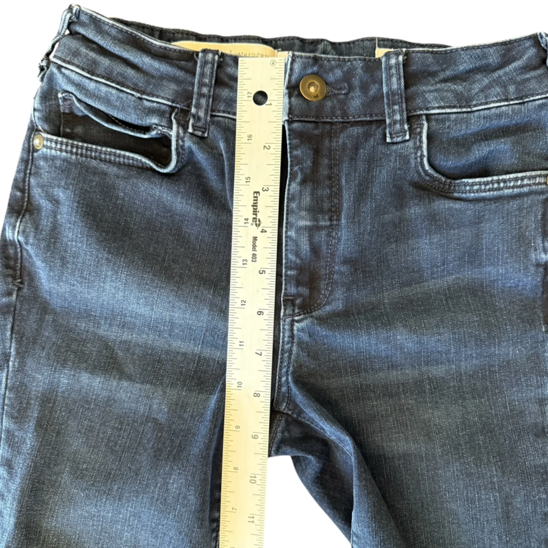 Pilcro And The Letterpress High Rise Denim Legging Heather Black Jeans Sz 27 - Image 11