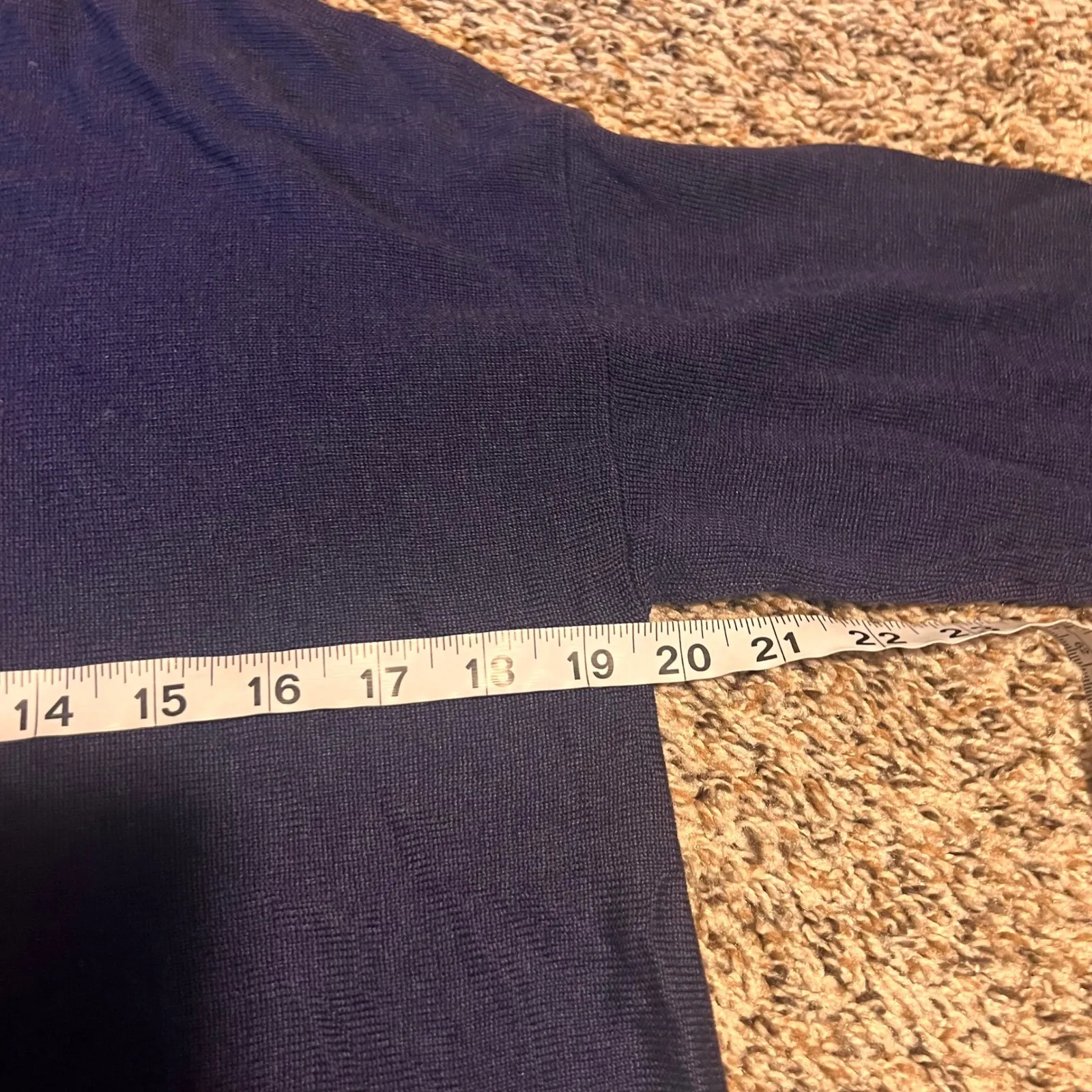 Eileen Fisher Purple Merino Wool Blend Asymmetrical Hem Long Sleeve Tunic Top XS - Image 4