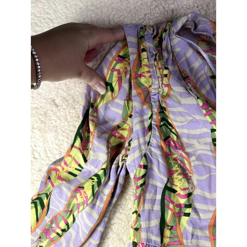 Basement Dress Women's Size Small Purple Fairycore Preppy Old Money Long Sleeve - Image 5