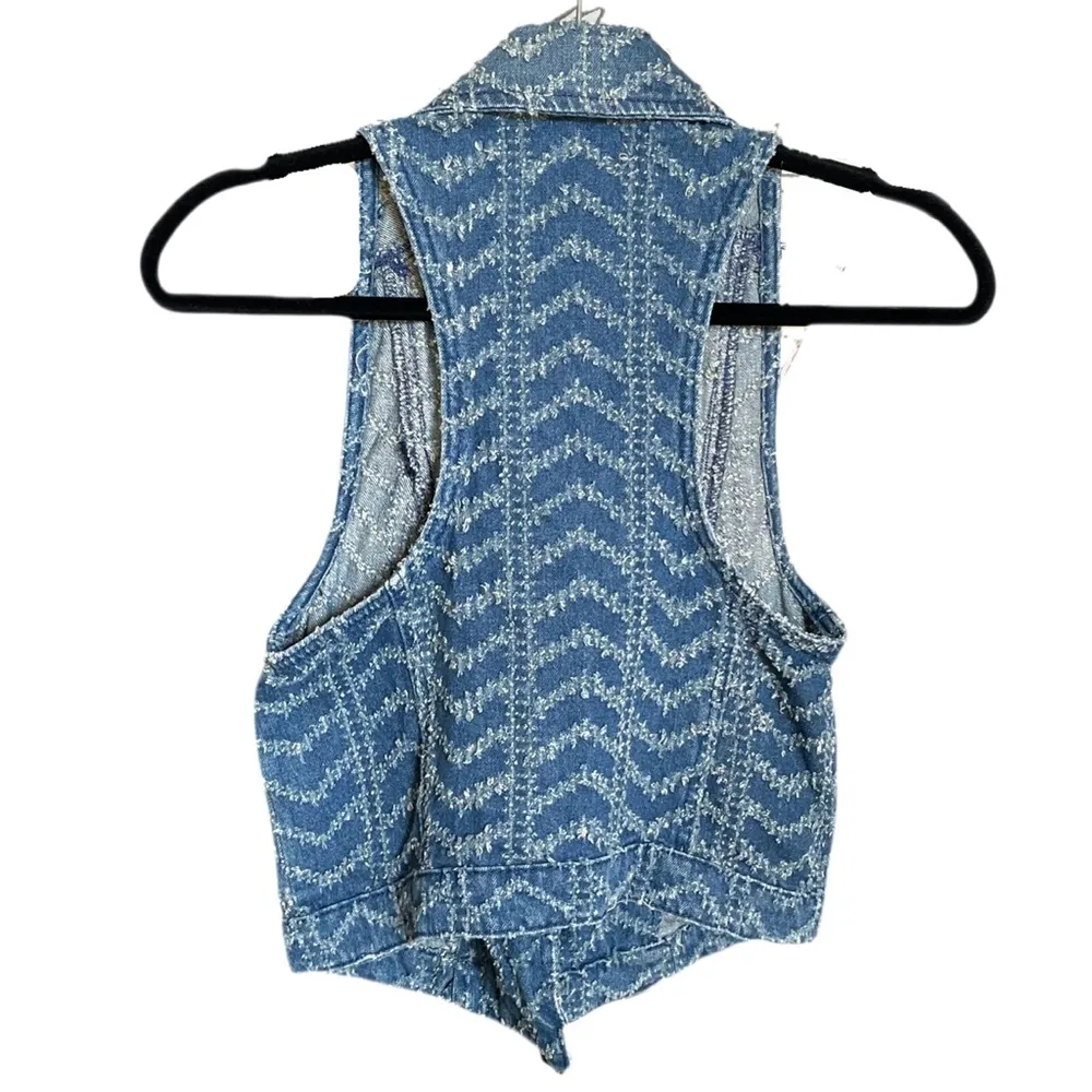 Buckle BKE Outerwear Denim Textured Vest - Image 2