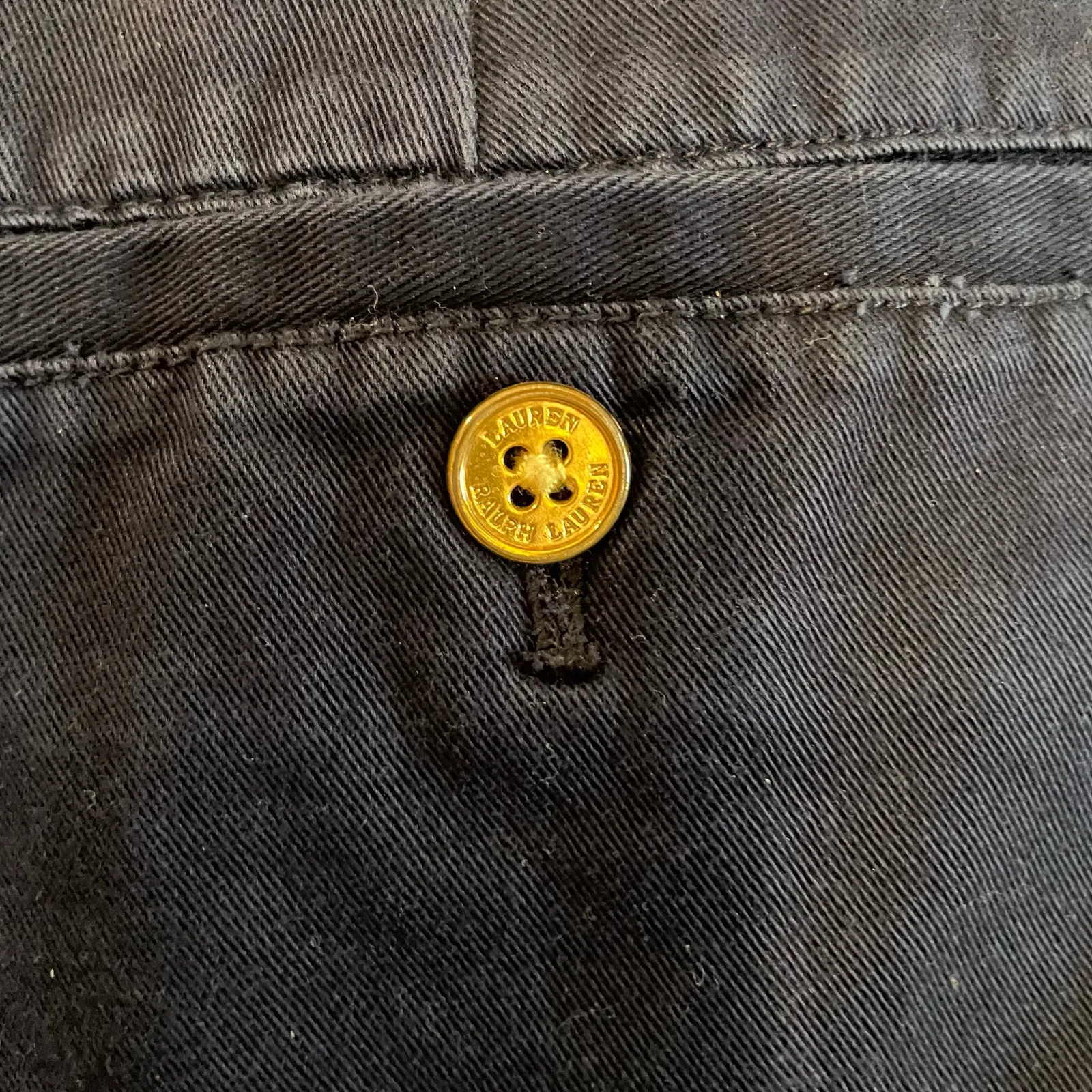 Lauren Ralph Lauren Navy Blue Cotton Flat Front Casual Shorts Womens Size 16 - Image 12