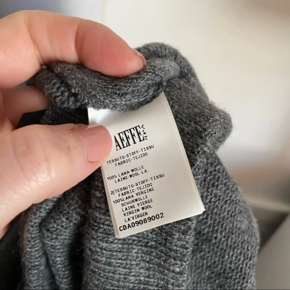 Cedric Charlier • Paris Designer Sequin Black Grey Wool Sweater Size 14 - Image 11