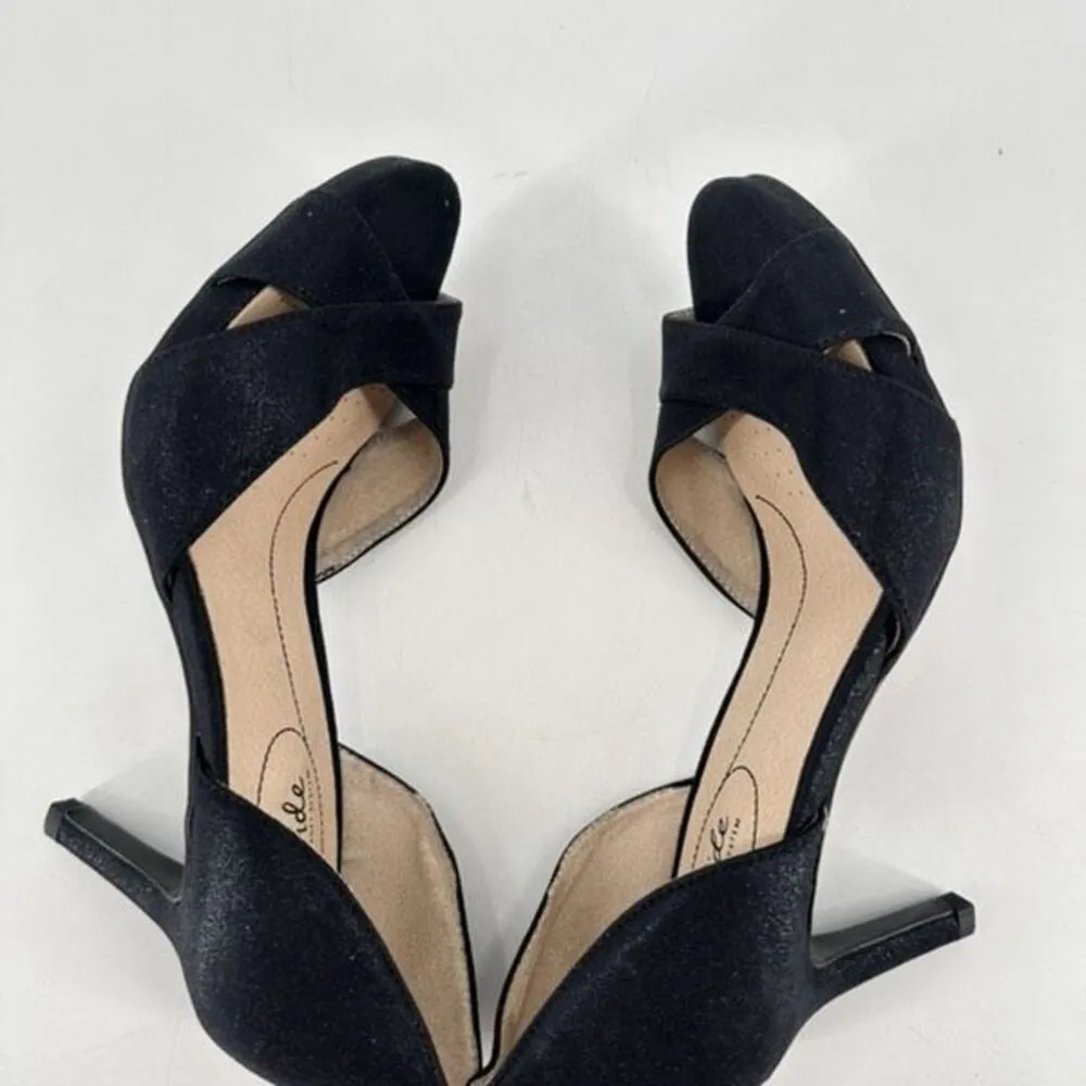 LifeStride Women's Black Peep Toe Mykonos D’orsay Sandal‎ Heels Size 7.5 - Image 9