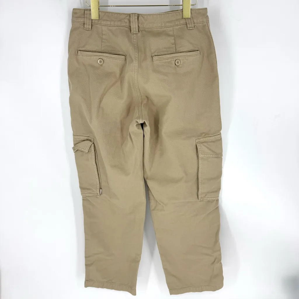 Tna Wide Leg Cargo Pants Tan Size 8 - Image 2