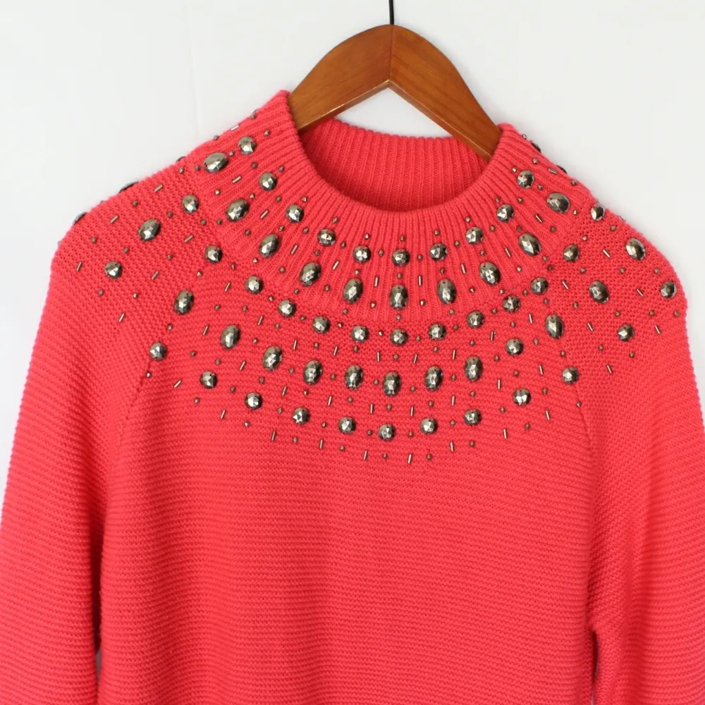 NY&Co | Coral Embellished Sweater Pink - Image 4