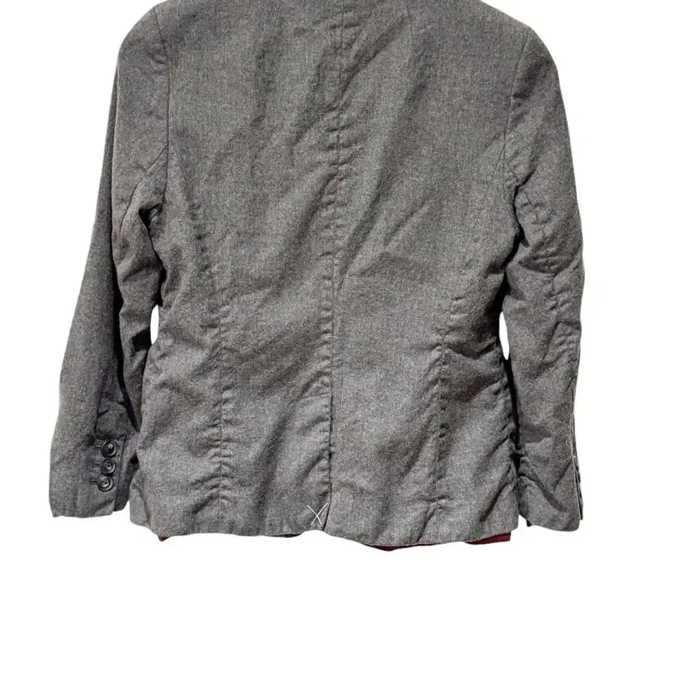 Talbots Blazer Women‎ 10P Gray Wool Fabric Woven in Italy Single Button NWOT - Image 2