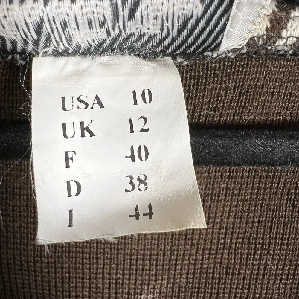 Vintage Altra Made In Italy MerinoWool Sweater & Skirt Set Brown Women’s Size 10 - Image 10