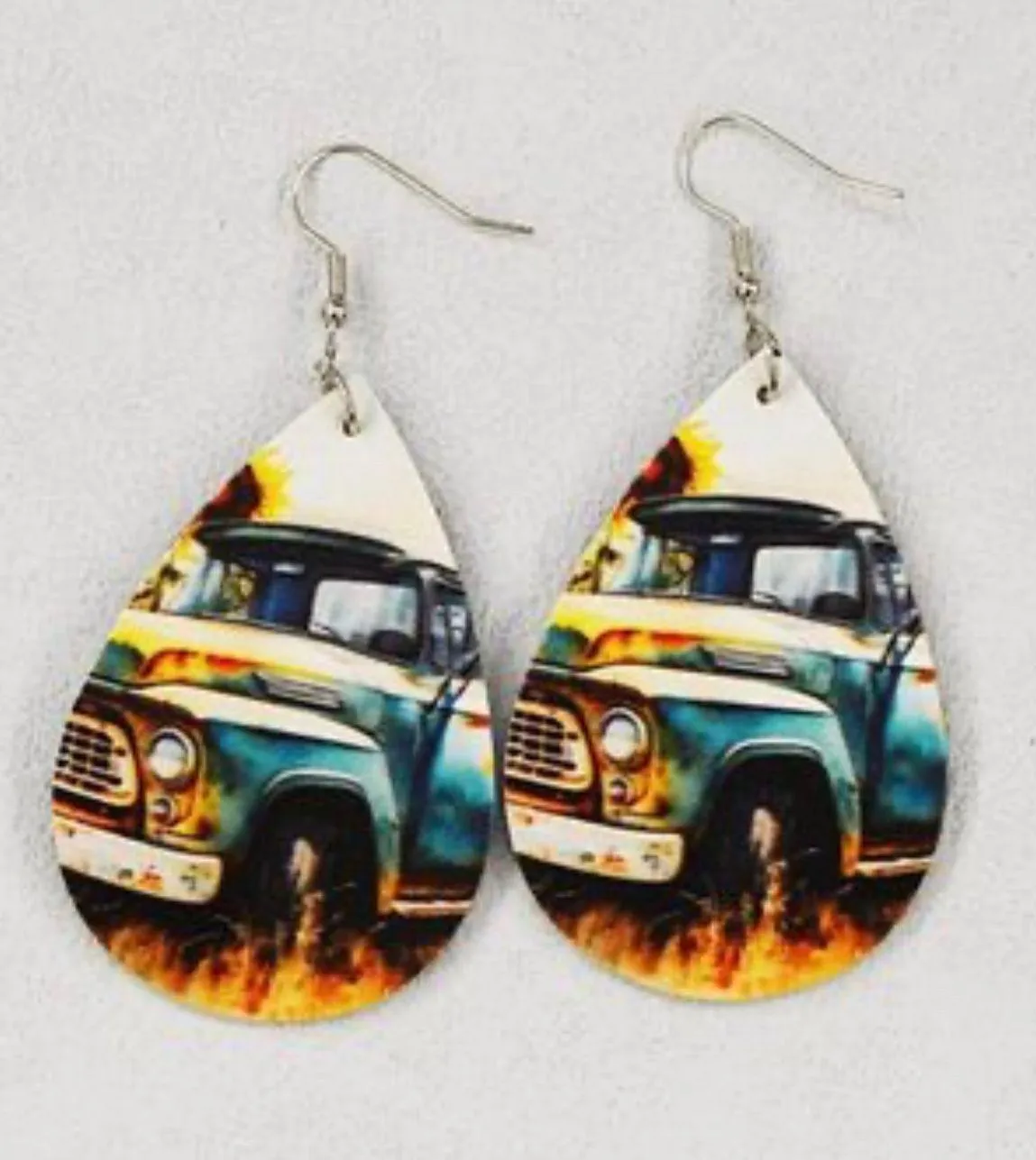 Farmhouse Truck Teardrop Earrings Multiple - Image 2