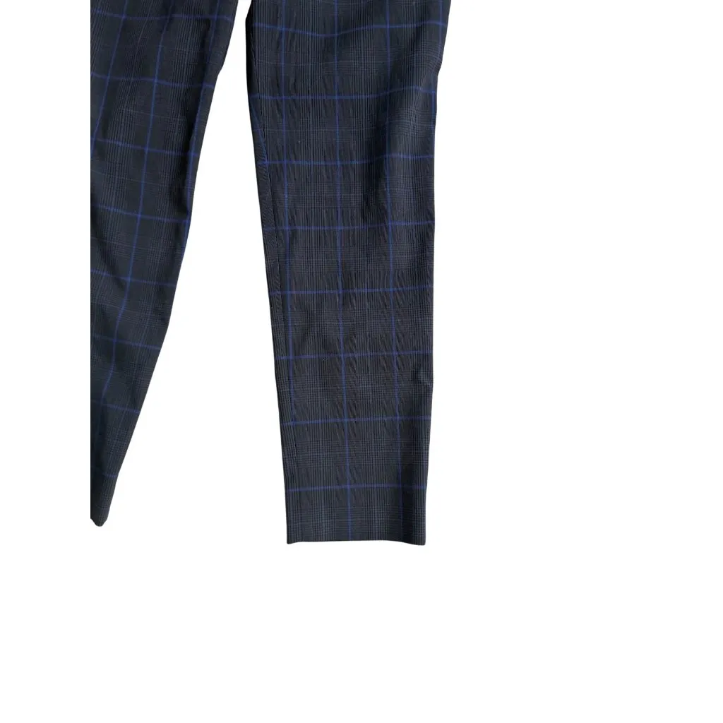 GAP Gray Blue Plaid high Rise Slim Taper Dress Pants Size 2 - Image 5