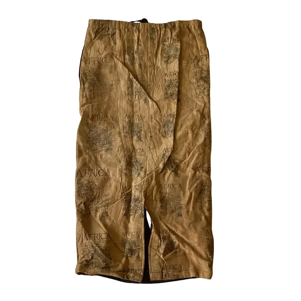 Ashro Genuine Leather AFRICA Maxi Skirt Tan - Image 5