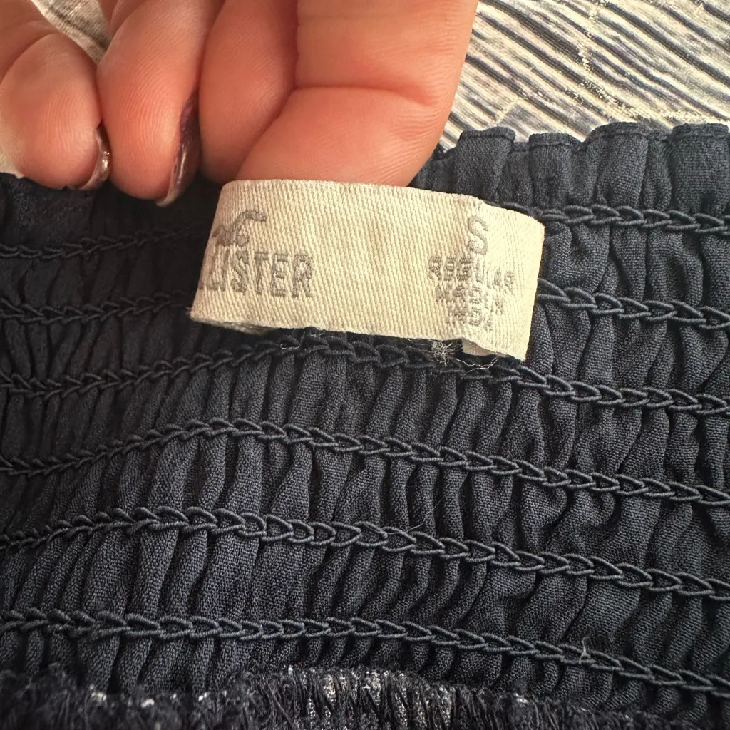 Hollister & Co Sadie Dark Blue Smocked Navy Blue Floral Dress - Image 5