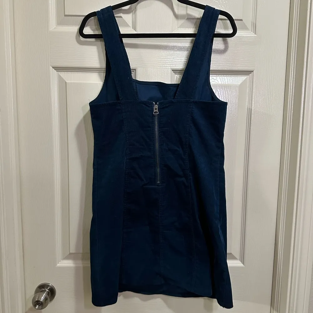 Women’s BDG Urban Outfitters UO Taylor Corduroy Mini Dress Blue Size Large - Image 6