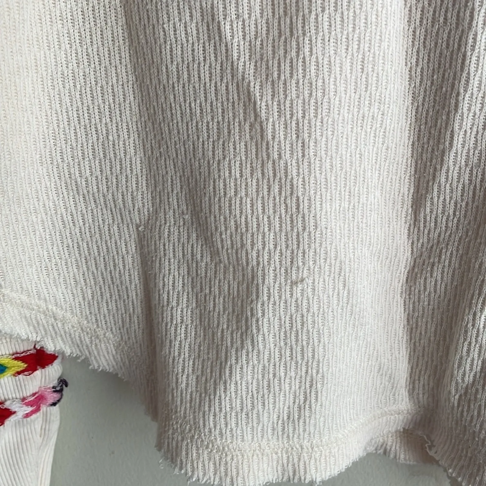 Free People Rainbow Thermal Top in Ivory - Image 9