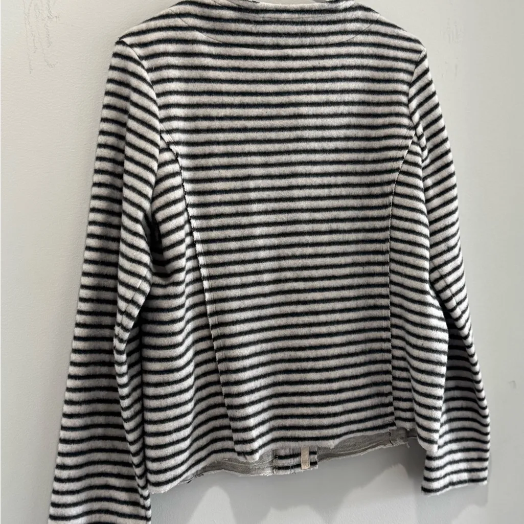 Dolan anthropology Left Coast black & ivory knit jacket sz L Preppy classic Size L - Image 15