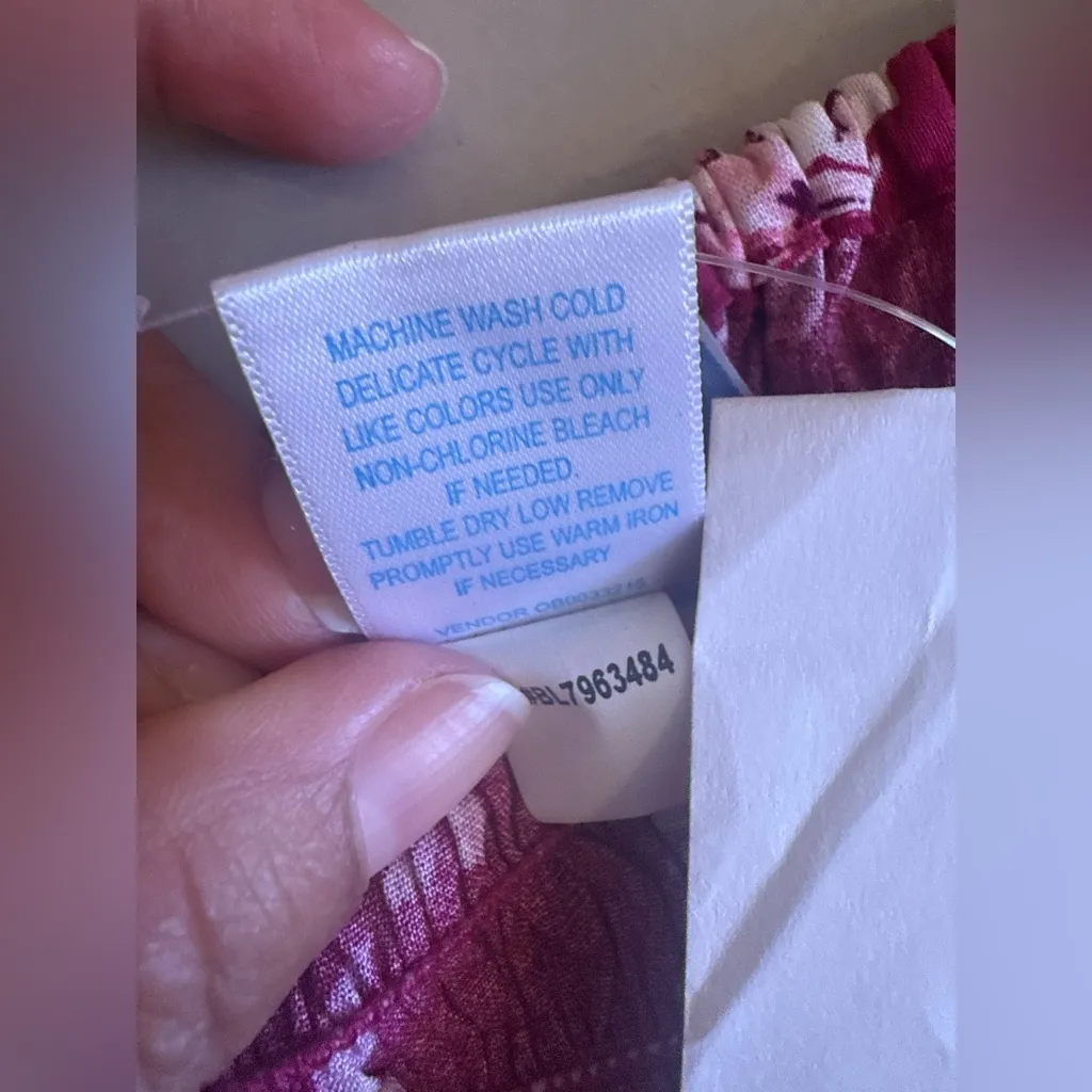 Koret pink Floral Sleeveless Maxi Button Front Dress 2X Plus summer lightweight White - Image 7