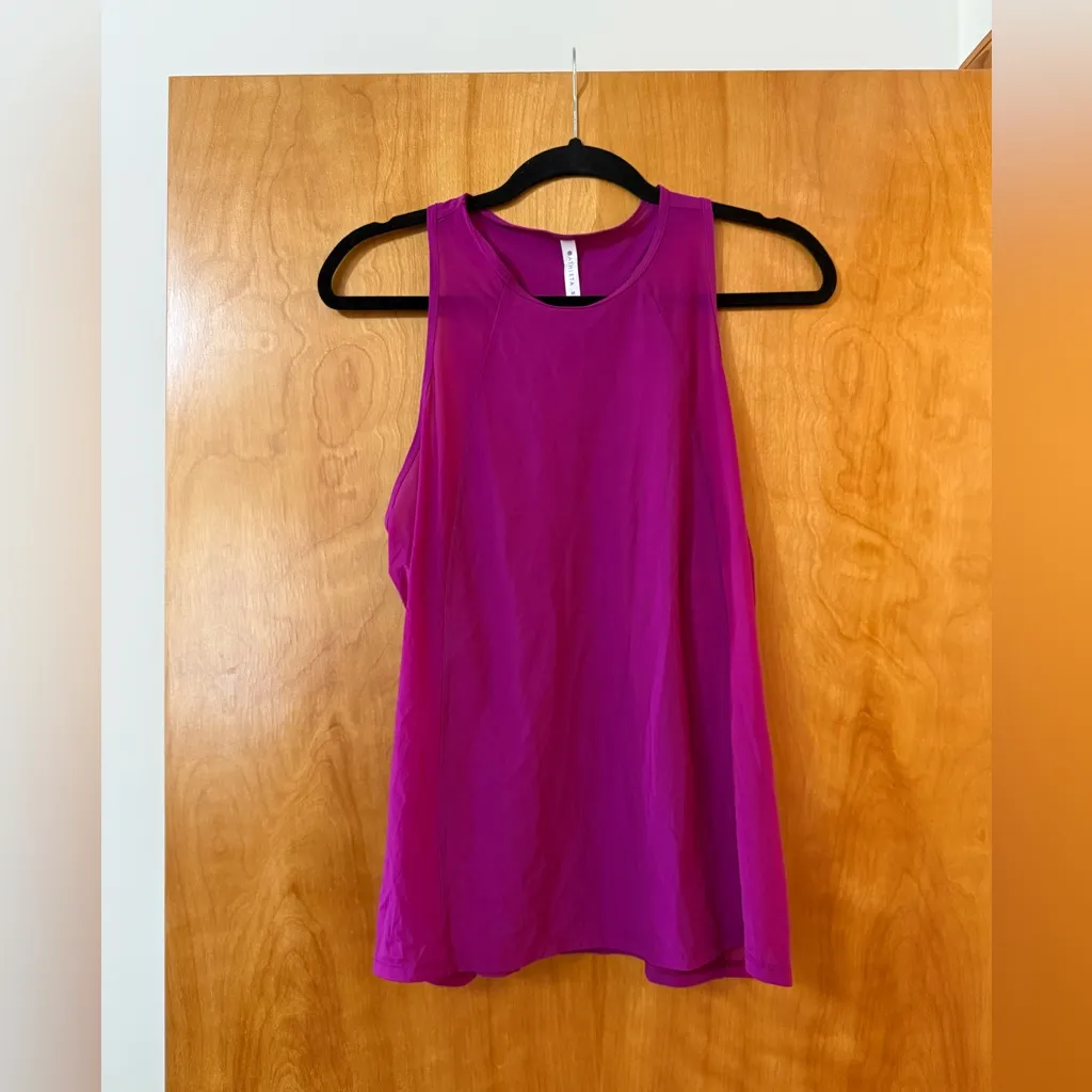 Athleta Ultimate Hybrid Tank Top Shirt Fuchsia NWT Breathable Lightweight Medium - Image 6