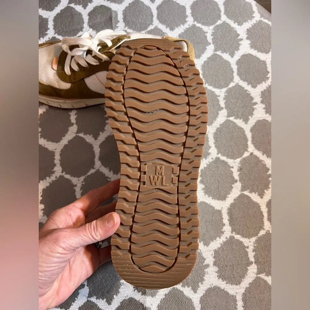 Madewell Brown Cream Peach Sneakers athletic athleisure colorful leather canvas - Image 8