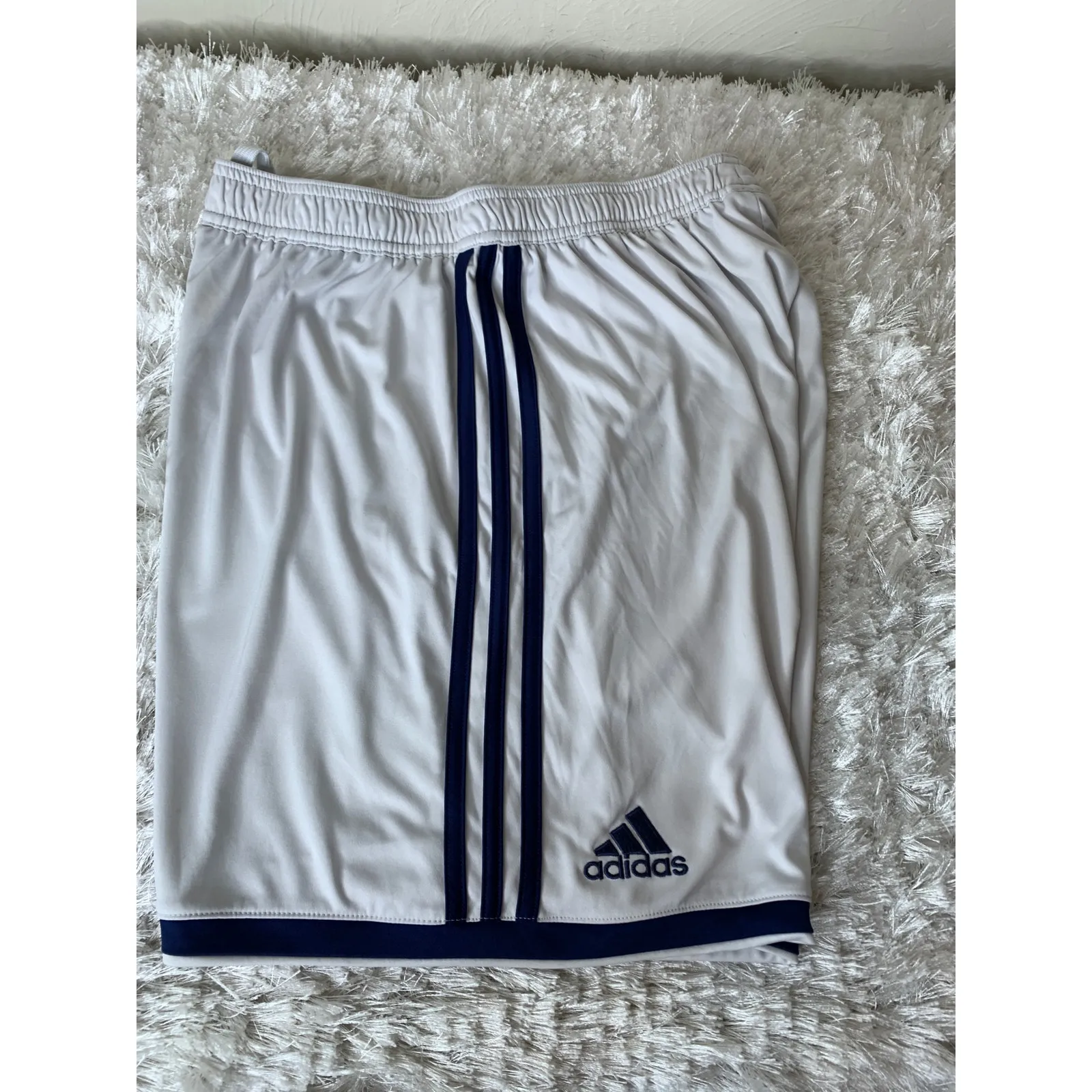 Adidas Climalite White Black 3 Stripe Pants Sz Large 28" waist - Image 8