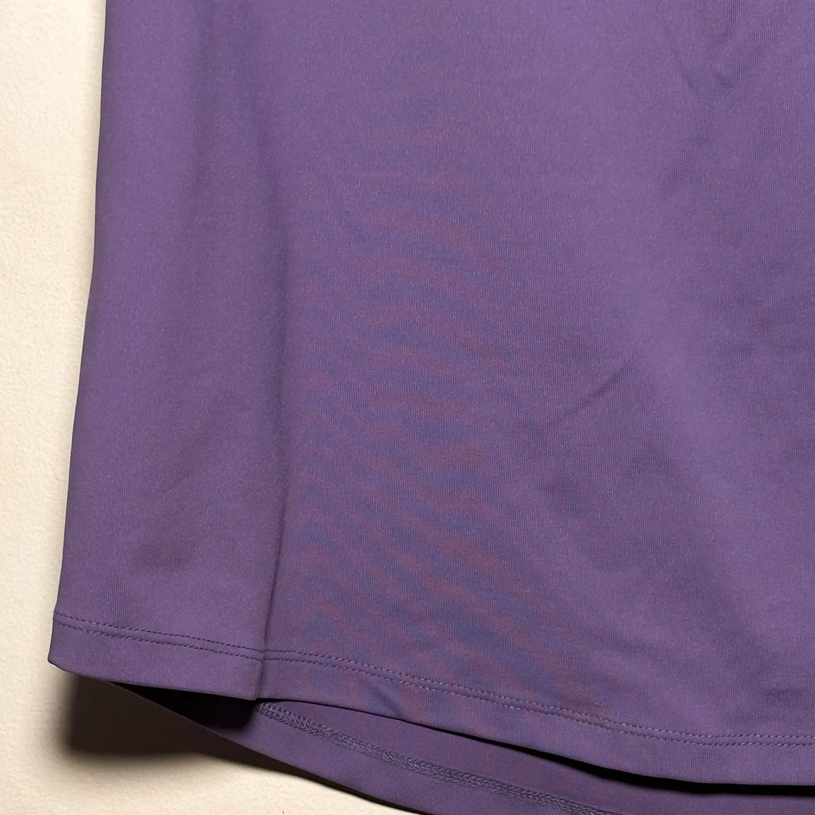 Tommy Bahama IslandZone Purple Short Sleeve Mock Neck Zip Golf Polo Shirt Medium - Image 11