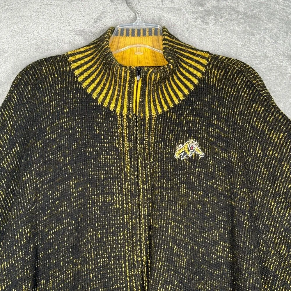 Emerson Street Poncho Womens Small Medium Peruvian Collection Cape Sweater Tiger Black - Image 5