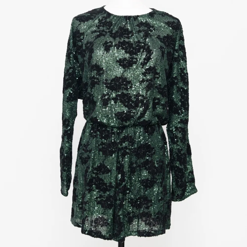 Maje  - Green Sequin Romper. - Image 2