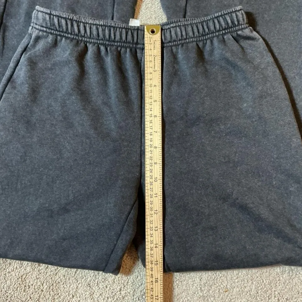 Y2K Out From Under Black Wash Flare Sweatpants Lounge Pants Womens Size L - Image 5