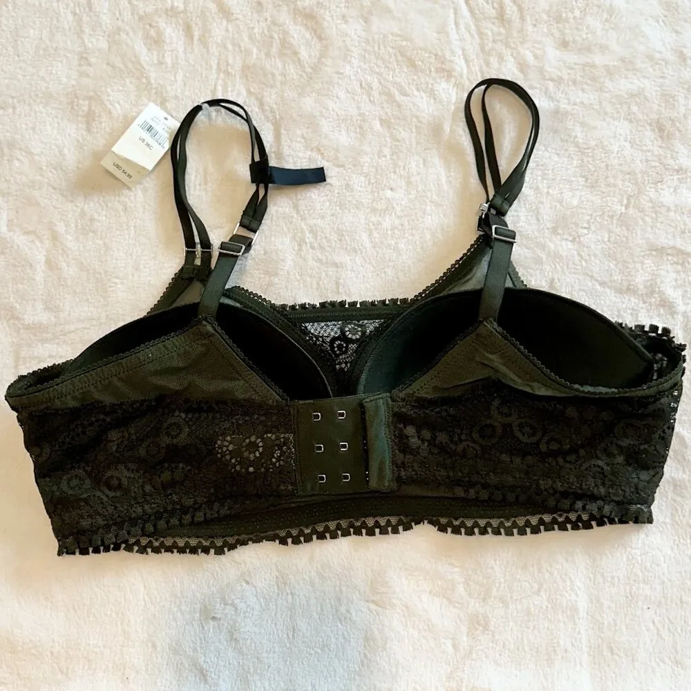 NWT Aerie Dark Green Real Power Wireless Push Up Joy Convertible Lace Bra - 36C - Image 7